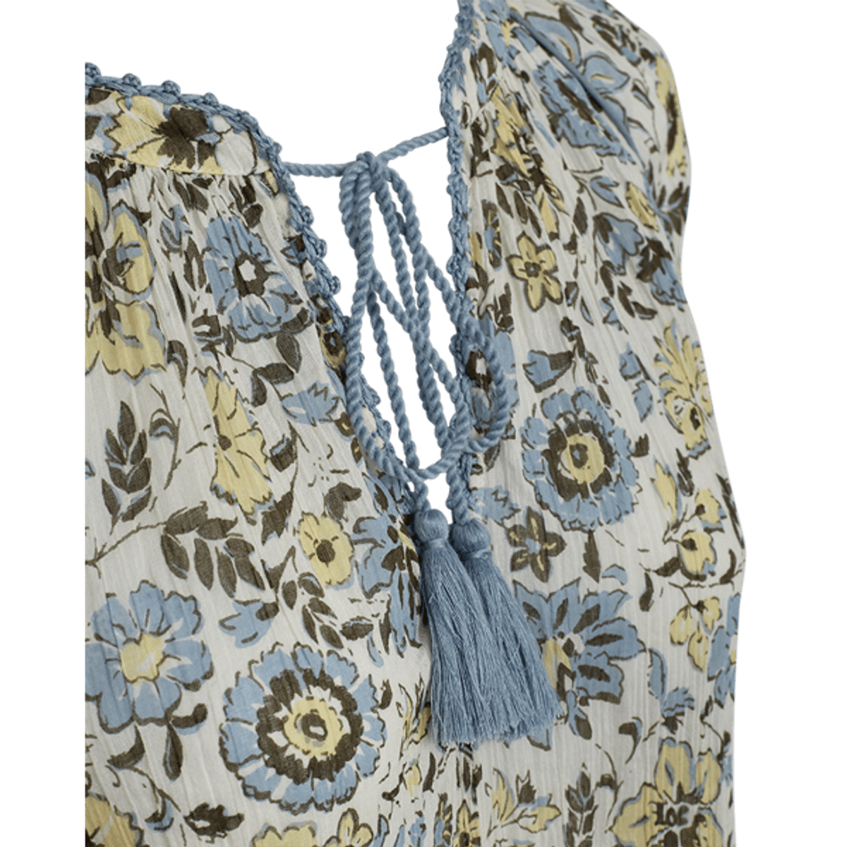 FQCARIN-BLOUSE star off white w.chambray blue