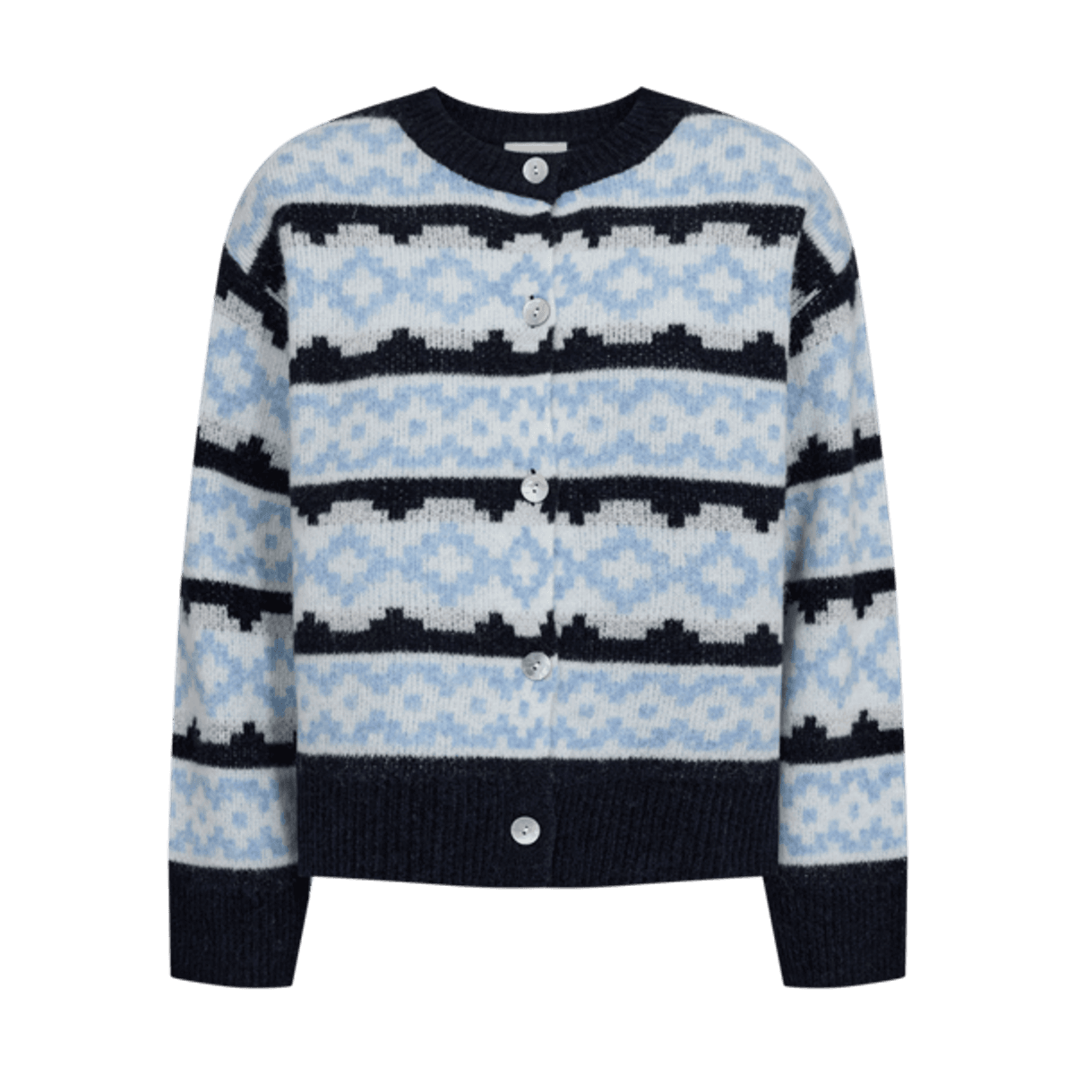 FQALPA-Cardigan Navy/Star Offwhite