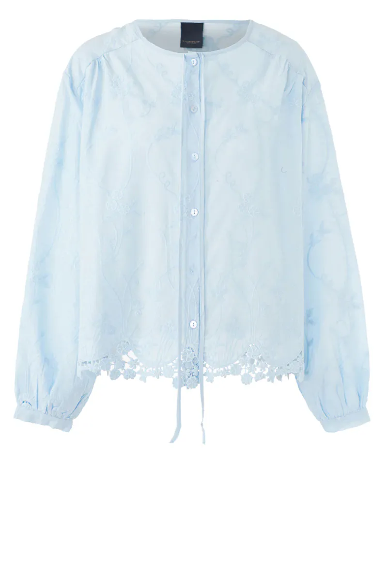 Alvild Bluse Chambray Blue